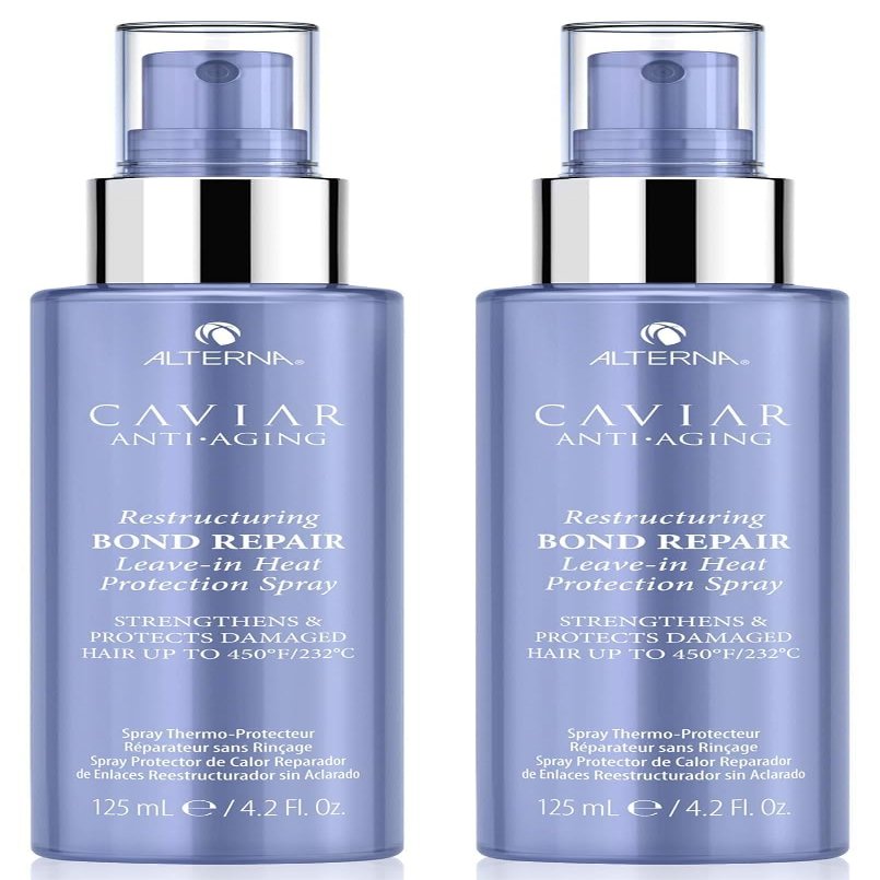 Alterna Caviar Anti-Aging Restructuring Bond Repair Leave-in Heat Protection Spray,4.2 Ounce (2-Pack)