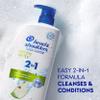 Head & Shoulders Anti-Dandruff Shampoo and Conditioner, Green Apple 2-in-1 Twin Pack, 1% Pyrithione Zinc, Flake Control, Green Apple Scent, Clean Scalp, 32.1 fl oz Each view 3