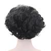 10" Black Short Wave Synthetic Lace Front Wigs Side Parting 1B Half Hand Tied Heat Resistant Fiber Hair for Woman view 3