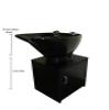 Ceramic Salon Shampoo Bowl Extra Deep and Wide Titling Sink with Cabinet TLC-B35-TC view 2