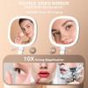 Beautifive 6.3 Makeup Mirror with Light and Magnification, 10X/1X Light Up Makeup Mirror Lighted Make Up Mirror with Adjustable Height Double Sides Folding Magnifying Mirror with Light view 3