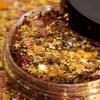 KARIZMA Rose Gold Glitter. 10g Chunky Face Hair Eye and Body Sparkles for Women. Rave Festival Accessories, Cosmetic Makeup. Loose Glitz Set view 2