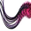 4 Pieces - Pinkle Blendz Ombre Thick Long Whiting Farm Rooster Hair Extension Feathers Summer Craft Supply | Moonlight Feather view 2