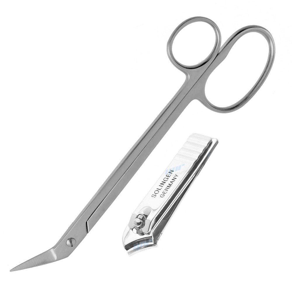 YNR Toe Nail Scissors + Clippers Embroidery Kelly Handle Pedicure Manicure Chiropody