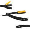 BLACK & GOLD COMBINATION Stainless Steel Barber Straight Edge Razor with 100 Count Blades - Made of Platinum Stainless Steel - With Easy Blades Replacement Mechanism - Precise Canada view 2