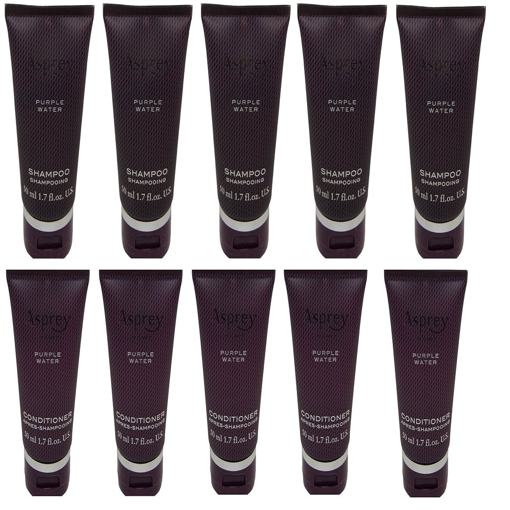 Asprey Purple Water Shampoo and Conditioner lot of 10 Bottles (5 of each)