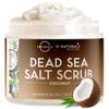 O Naturals Exfoliating Scrub, Natural Dead Sea Salt Deep-Cleansing Face & Body Scrubs. Anti-Cellulite Tones Helps Oily Skin, Acne, Ingrown Hairs & Dead Skin Remover - Coconut Oil 18oz view 1