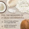 O Naturals Exfoliating Scrub, Natural Dead Sea Salt Deep-Cleansing Face & Body Scrubs. Anti-Cellulite Tones Helps Oily Skin, Acne, Ingrown Hairs & Dead Skin Remover - Coconut Oil 18oz view 3