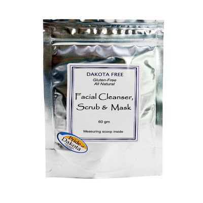 Dakota Free Facial Cleanser, Scrub and Mask 60 gm silver packet