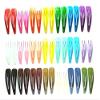 100 Pcs Mix Colors Cute heart printed cotton Hair Clip Covers size 40 mm view 1