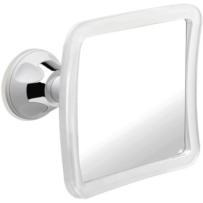 MIRRORVANA Fogless Shower Mirror for Shaving with Upgraded Suction, Anti Fog Shatterproof Surface and 360 Swivel - 6.3" x 6.3"
