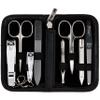 3 Swords Germany - brand quality 8 piece manicure pedicure grooming kit set for professional finger & toe nail care scissors clipper fashion leather case in gift box, Made in Solingen Germany (22009) view 1