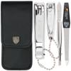3 Swords Germany - Brand Quality 4 Piece Manicure Pedicure Grooming kit Set for Professional Finger & Toe Nail Care Tweezers File Clipper Fashion Leather case in Gift Box, Made by 3 Swords (77211) view 1