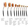 Yoseng Makeup Brushes Set 10Pcs Professional Oval Toothbrush Foundation Cream Contour Powder Blush Conceler Eyeliner Blending Brush New Fashionable Super Soft Cosmetic Brushes Tool with Box(Rose Gold) view 2
