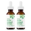 ASUTRA 2.5% Retinol Serum, 1 fl oz (Pack of 2) - Hyaluronic Acid, Vitamin E, Wheat Germ, Aloe, & Jojoba Oil, Plumping Face Serum view 1