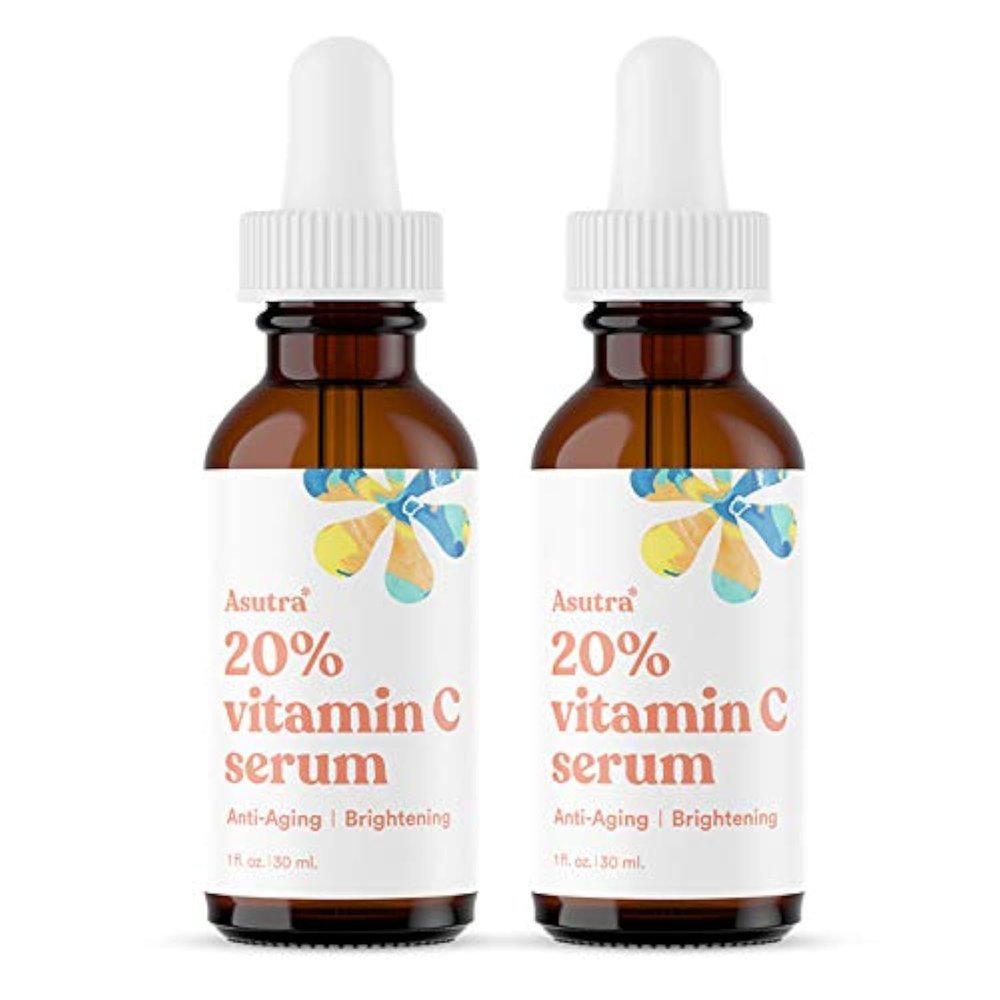 ASUTRA 2 Pack 20% Vitamin C Serum, 1 fl oz (Pack of 2) (1 Fl Oz)