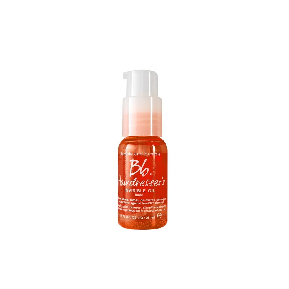 Bumble and bumble. Hairdresser's Invisible Oil Frizz-Reducing Hair Oil | Heat Protection, Anti Frizz + Shine | Curly, Wavy, Straight | With Grapeseed, Coconut + Argan Oils, Travel Size, 0.85 Fl Oz