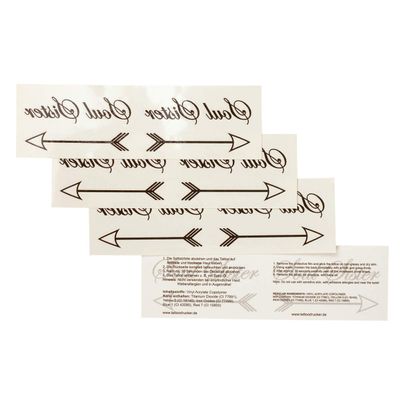 10 x Soul Sister Double Tattoo with Arrow in Black - Temporary Skin Tattoo (10)
