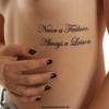 10 x Never a Failure, Always a Lesson - Temporary Skin Tattoo Lettering in Black (10) view 1