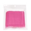 Mini Skater 100 Pcs Eyelash Cotton Swabs 2.0 mm Head Diameter Multipurpose Micro Applicators Dental Bendable Brush for Salon Home Personal Care Makeup Oral Using (Pink (Medium)) view 1