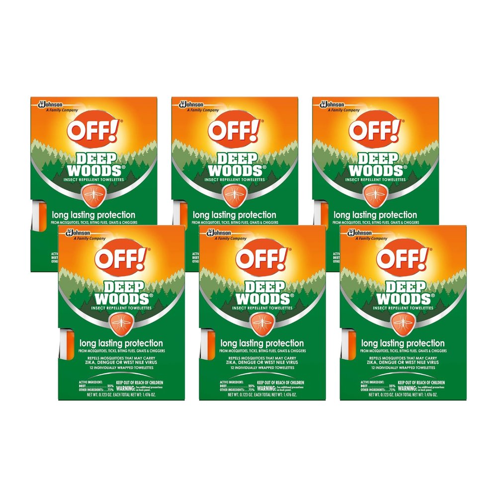 OFF! Deep Woods Towelettes, 12 CT (Pack - 6)