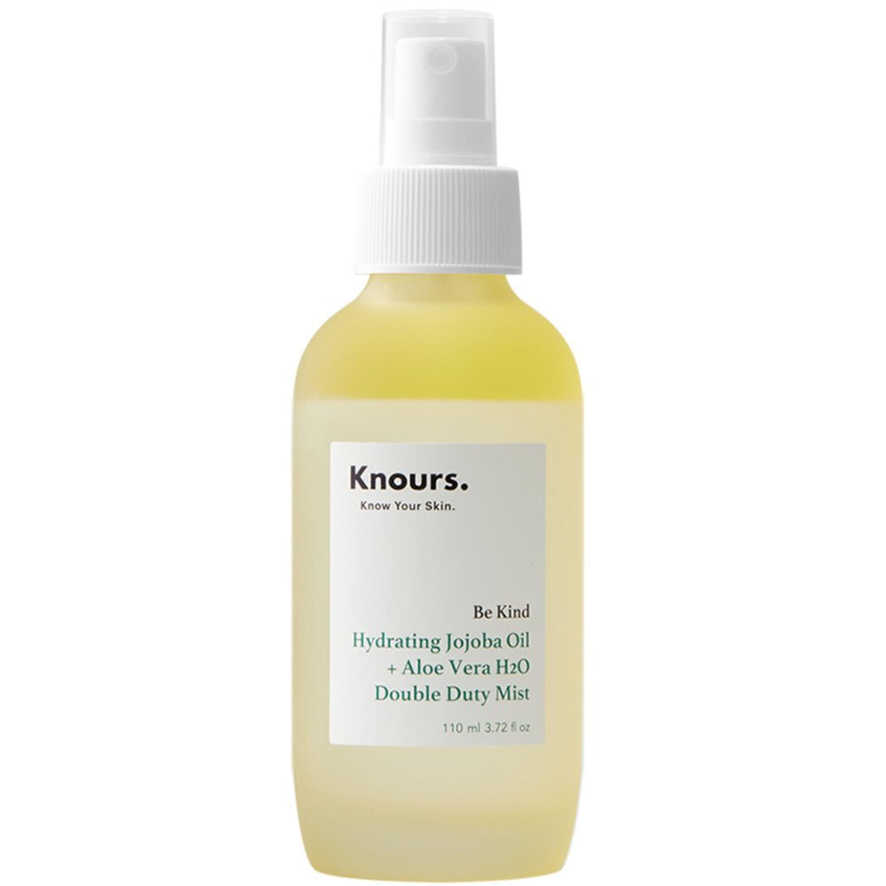 Knours Korean Cycle-Conscious 3 M's Hydrating Jojoba Oil + Aloe Vera H2O | Knours Be Kind Face Mist Spray | Vegan Squalane | Dry, Sensitive Skin | for Redness | EWG Verified |110ml/3.72fl oz