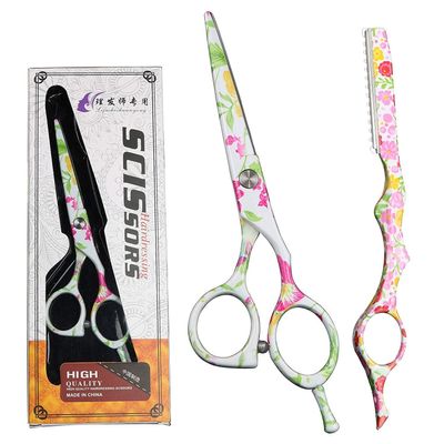 FOMALHAUT Titanium 5.5 inch pink hair cutting scissors and razor set