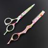 FOMALHAUT Titanium 5.5 inch pink hair cutting scissors and razor set view 2