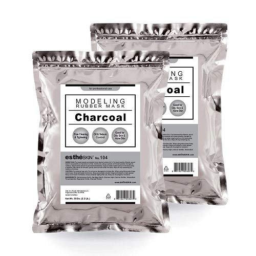 (2 pack) estheSKIN No.104 Charcoal Modeling Mask Powder for Professional Facial Treatment, 35 Oz.