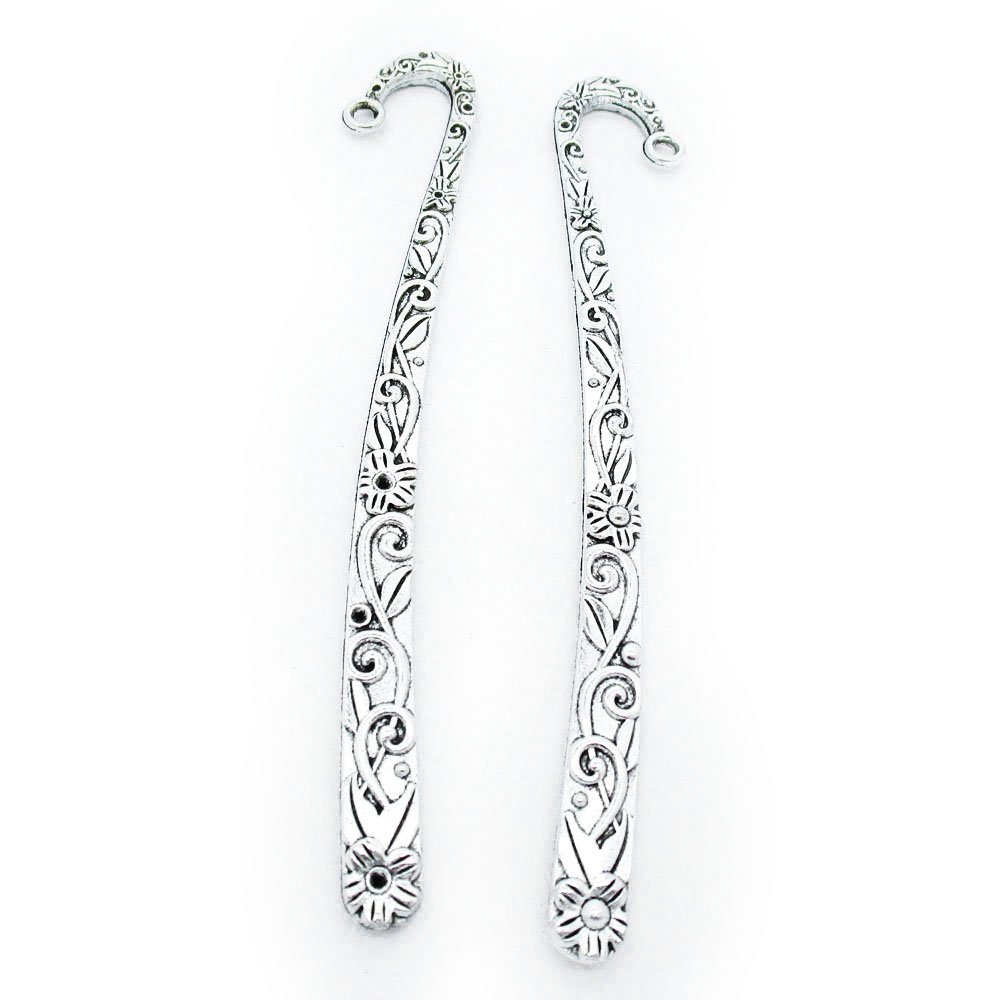 110 Pieces Jewelry Making Office Supply Charms G4ZC4 Flower Bookmark Hairpin Hair Stick