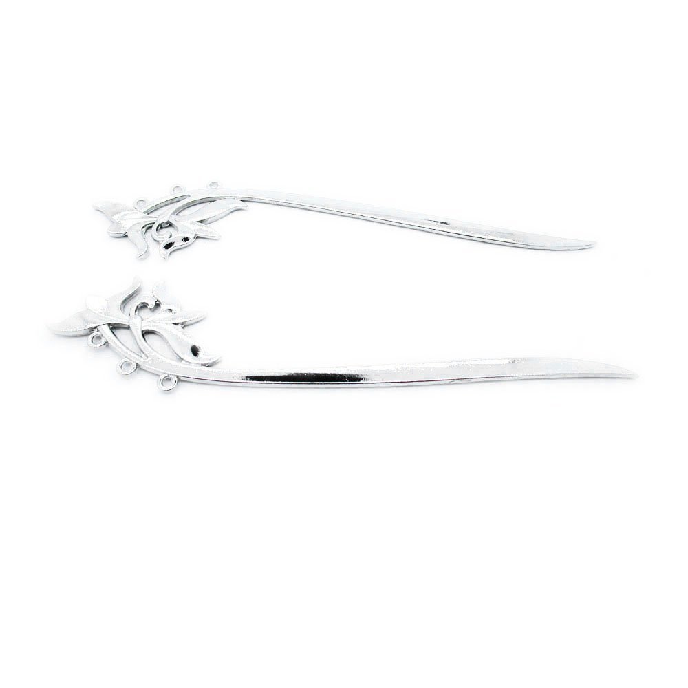10 Pieces Jewelry Making Office Supply Charms Q5CL3 Flower Hairpin Hair Stick Bookmark