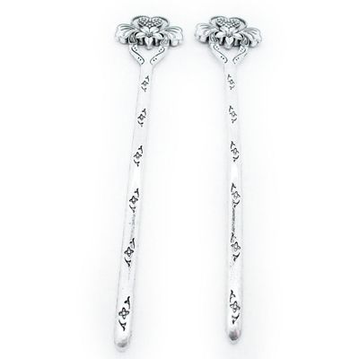10 Pieces Jewelry Making Office Supply Charms N8LJ8 Lotus Bookmark Hairpin Hair Stick