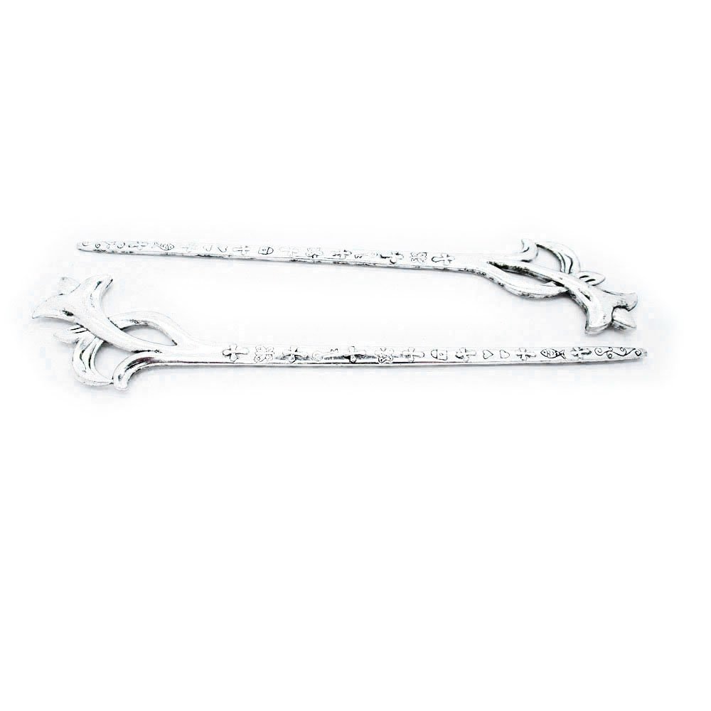 10 Pieces Jewelry Making Office Supply Charms X6EI9 Flower Hairpin Hair Stick Bookmark