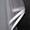 1T 1 Tier Ribbon Edge Bridal Wedding Veil view 2