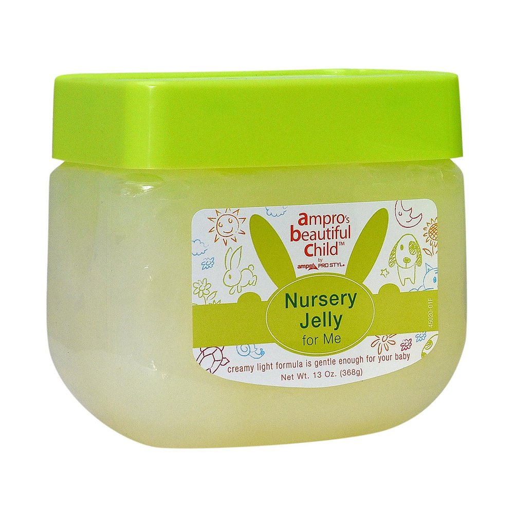 AmPro Beautiful Child Nursery Jelly - 100 Percent White Petroleum - Soft and Light Conditioner Formulation is Delicate on Baby's Hair and Skin - Hydrates and Moisturizes for Supple Effect - 13 oz