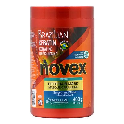 Novex Brazilian Keratin Hair Care Treatment Cream 14.1 Oz - Reconstructive Keratin, Frizz control & Damage Repair