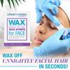 Clean + Easy Pre-Waxed Facial Wax Strips  Ready-to-Use Hair Removal Wax Strips for Face, Upper Lip & Brows, 12 Count view 2