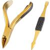 Revlon Gold Series Ingrown Away Set, includes Toenail Nipper and Dual Ended Toenail Tool, Titanium Coated for Maximum Durability view 1