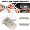 Megan beard shaping tool,5 piece set beard shaper for man - include professional straight edge razor,template guide,10 count of double edge blades,barber pencil and stainless steel scissors. view 3