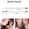 Megan beard shaping tool,5 piece set beard shaper for man - include professional straight edge razor,template guide,10 count of double edge blades,barber pencil and stainless steel scissors. view 4