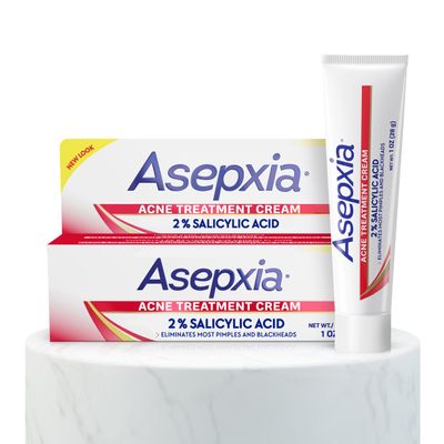 Asepxia 2% Salicylic Acid Acne Spot Treatment Cream | Drying Formula Targets Acne, Clears & Prevents Blemishes, Reduces Redness, Penetrates Pores, Pimple Cream, 1 Oz, 1-Pack