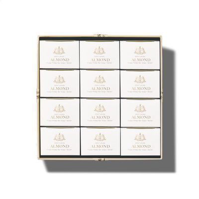 Caswell-Massey Almond Natural Bar Soap Gift Set - Moisturizing Triple-Milled Body Soap for Men & Women - Plant-Based with Essential Oils for Soft Skin, Cruelty-Free, USA Made, 12 Bars x 5.8 oz