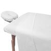 3-Piece White Massage and Spa Fitted Sheets for Portable Tables, Premium Quality Preferred by Professionals in Massage and Spa Industry, 190 Thread Count Percale by Atlas view 1