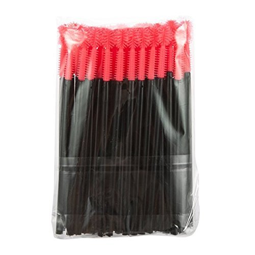MELADY Silicone Disposable Eyelash Brushes Mascara Wands Applicator Makeup Kits (Pack of 100pcs, Ball-shaped)