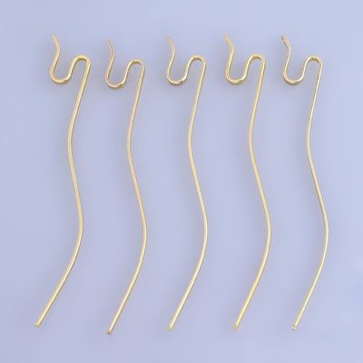 135mm Iron Snake Hair Stick Hair Pick Bobby Pins Hairpins Hair Fork Unisex Jewelry Hair Accessory,Sold 10pcs/lot,Gold Plated