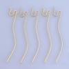 135mm Iron Snake Hair Stick Hair Pick Bobby Pins Hairpins Hair Fork Unisex Jewelry Hair Accessory,Sold 10pcs/lot,Gold Plated view 1