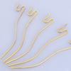 135mm Iron Snake Hair Stick Hair Pick Bobby Pins Hairpins Hair Fork Unisex Jewelry Hair Accessory,Sold 10pcs/lot,Gold Plated view 3
