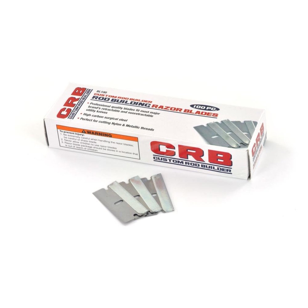 CRB CUSTOM ROD BUILDER Single Edge Razor Blades - Box of 100