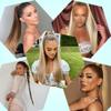 16" Straight Human Hair Ponytail Hair Extensions Wrap Around 100% Remy Human Hair Clip in Ponytail 613# Yudit view 3
