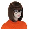 Bopocoko Brown Wigs for Women Velma Costume 12'' Short Brown Bob Wig with Bangs Natural Cute Soft Wigs for Daily Party BU027BR view 4